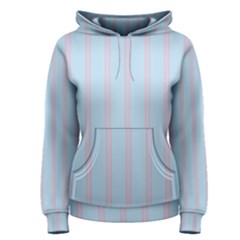 Bleu Pink Line Vertical Women s Pullover Hoodie