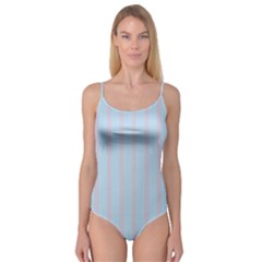 Bleu Pink Line Vertical Camisole Leotard  by Mariart