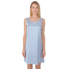 Bleu Pink Line Vertical Sleeveless Satin Nightdress