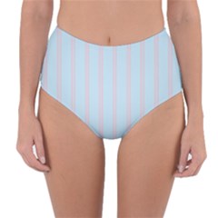 Bleu Pink Line Vertical Reversible High-Waist Bikini Bottoms