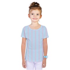 Bleu Pink Line Vertical Kids  One Piece Tee