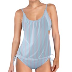 Bleu Pink Line Vertical Tankini Set by Mariart