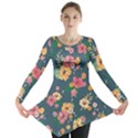 Aloha Hawaii Flower Floral Sexy Long Sleeve Tunic  View1