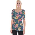 Aloha Hawaii Flower Floral Sexy Wide Neckline Tee View1