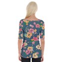 Aloha Hawaii Flower Floral Sexy Wide Neckline Tee View2