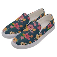 Aloha Hawaii Flower Floral Sexy Men s Canvas Slip Ons