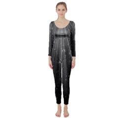 Black Rays Light Stars Space Long Sleeve Catsuit