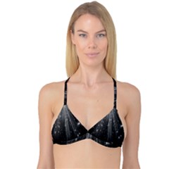 Black Rays Light Stars Space Reversible Tri Bikini Top