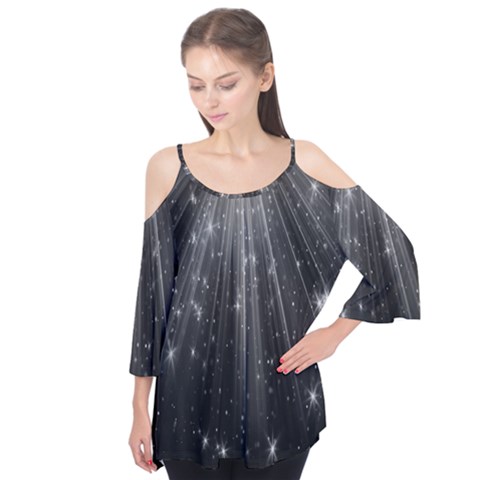 Black Rays Light Stars Space Flutter Tees by Mariart