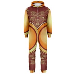 Badge Gilding Sun Red Oriental Hooded Jumpsuit (men)  by Nexatart