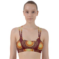 Badge Gilding Sun Red Oriental Line Them Up Sports Bra by Nexatart