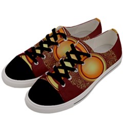 Badge Gilding Sun Red Oriental Men s Low Top Canvas Sneakers by Nexatart