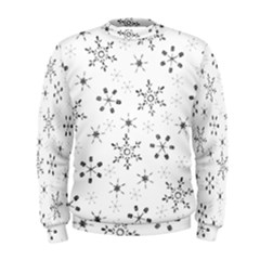 Black Holiday Snowflakes Men s Sweatshirt by Mariart