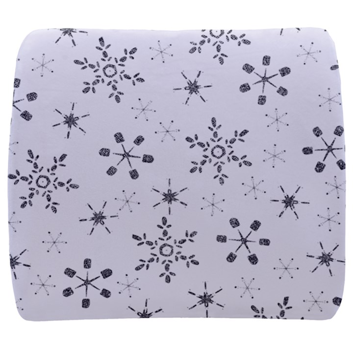 Black Holiday Snowflakes Back Support Cushion