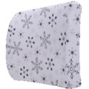 Black Holiday Snowflakes Back Support Cushion View3