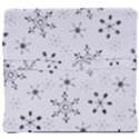 Black Holiday Snowflakes Back Support Cushion View4