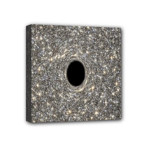 Black Hole Blue Space Galaxy Star Light Mini Canvas 4  X 4 