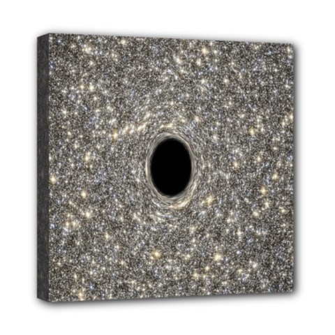 Black Hole Blue Space Galaxy Star Light Mini Canvas 8  X 8 