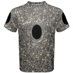 Black Hole Blue Space Galaxy Star Light Men s Cotton Tee by Mariart