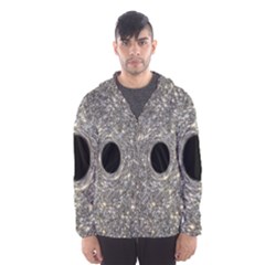 Black Hole Blue Space Galaxy Star Light Hooded Wind Breaker (men)