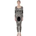 Black Hole Blue Space Galaxy Star Light Long Sleeve Catsuit View1