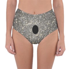 Black Hole Blue Space Galaxy Star Light Reversible High-waist Bikini Bottoms