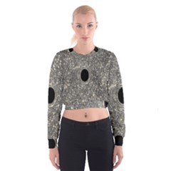 Black Hole Blue Space Galaxy Star Light Cropped Sweatshirt by Mariart