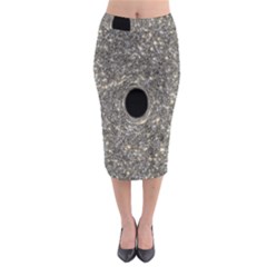 Black Hole Blue Space Galaxy Star Light Midi Pencil Skirt by Mariart