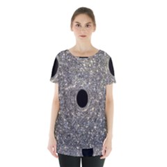 Black Hole Blue Space Galaxy Star Light Skirt Hem Sports Top