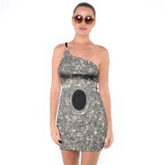 Black Hole Blue Space Galaxy Star Light One Soulder Bodycon Dress