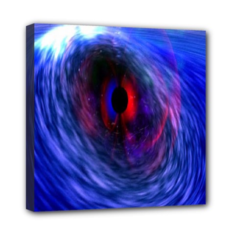 Blue Red Eye Space Hole Galaxy Mini Canvas 8  X 8  by Mariart