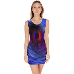 Blue Red Eye Space Hole Galaxy Bodycon Dress by Mariart