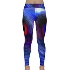 Blue Red Eye Space Hole Galaxy Classic Yoga Leggings by Mariart