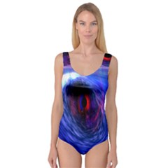 Blue Red Eye Space Hole Galaxy Princess Tank Leotard 