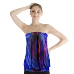 Blue Red Eye Space Hole Galaxy Strapless Top