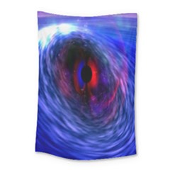 Blue Red Eye Space Hole Galaxy Small Tapestry by Mariart