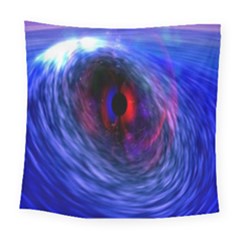 Blue Red Eye Space Hole Galaxy Square Tapestry (large) by Mariart