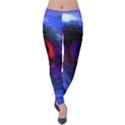 Blue Red Eye Space Hole Galaxy Velvet Leggings View1