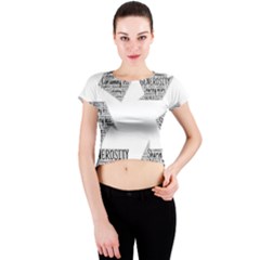 Recycling Generosity Consumption Crew Neck Crop Top by Nexatart