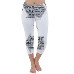 Recycling Generosity Consumption Capri Winter Leggings  by Nexatart