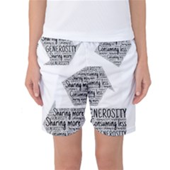 Recycling Generosity Consumption Women s Basketball Shorts by Nexatart