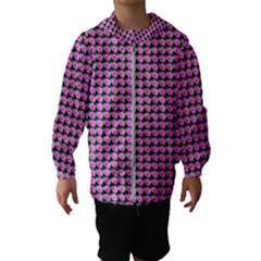 Pattern Grid Background Hooded Wind Breaker (kids) by Nexatart