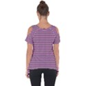 Pattern Grid Background Cut Out Side Drop Tee View2