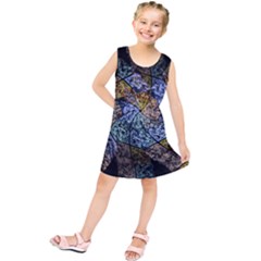 Multi Color Tile Twirl Octagon Kids  Tunic Dress by Nexatart