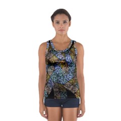 Multi Color Tile Twirl Octagon Sport Tank Top  by Nexatart