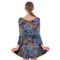 Multi Color Tile Twirl Octagon Long Sleeve Velvet Skater Dress View2