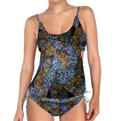 Multi Color Tile Twirl Octagon Tankini Set by Nexatart