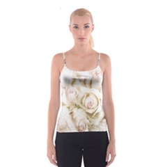 Pastel Roses Antique Vintage Spaghetti Strap Top by Nexatart