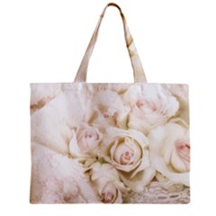 Pastel Roses Antique Vintage Zipper Mini Tote Bag by Nexatart