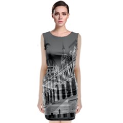 Architecture Parliament Landmark Sleeveless Velvet Midi Dress by Nexatart